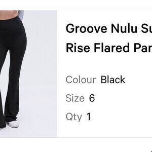 Lululemon Groove Nulu high rise flared pant-size 6